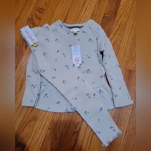 4t Cat & Jack cozy matching set, green